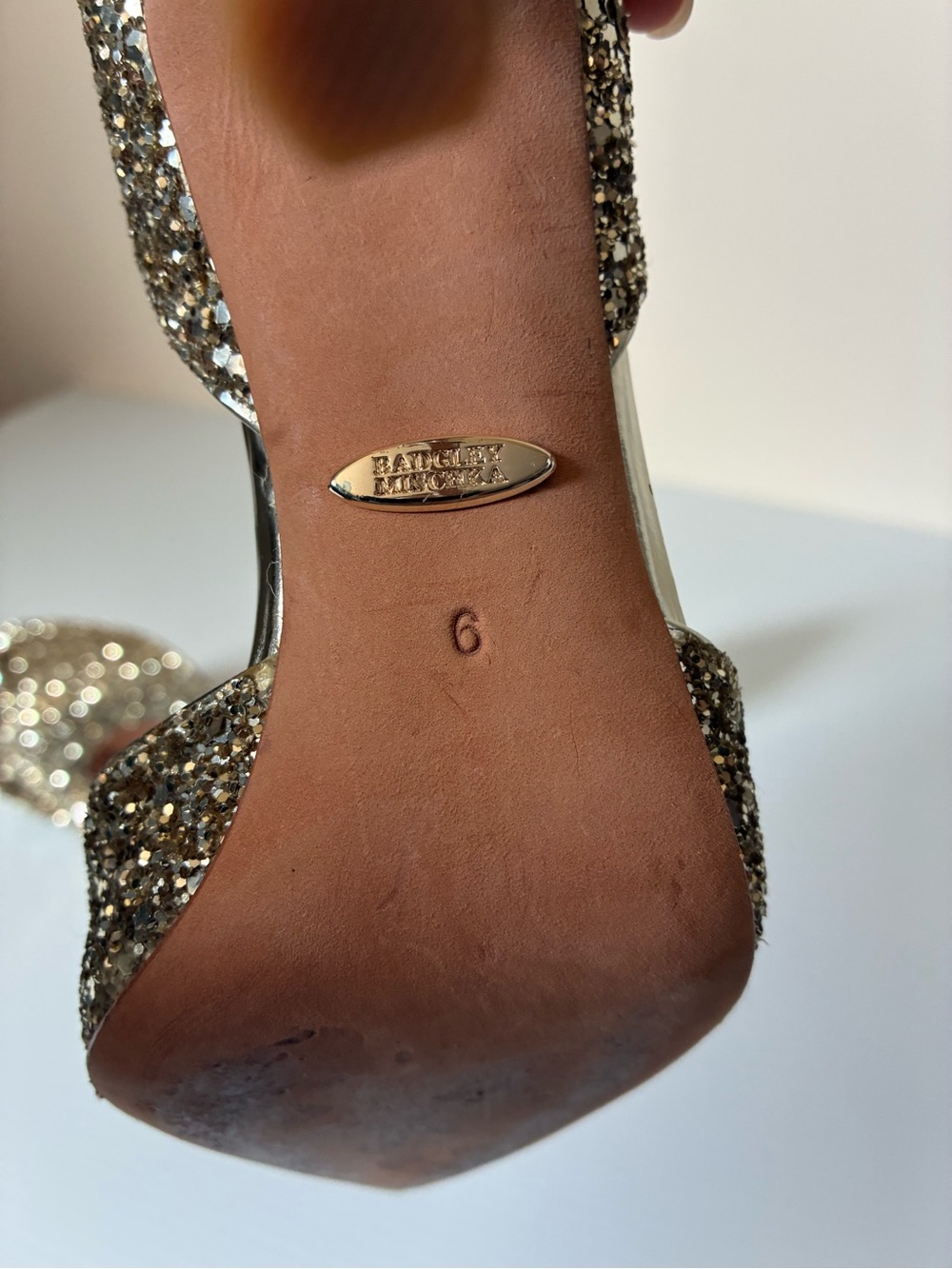 Badgley Mischka Vogue III Crystal Glitter Pointed Toe Pumps Heels size 6 - Picture 11 of 11